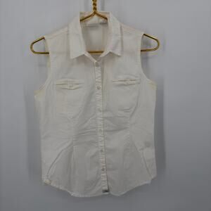 White Sierra Cream Sleeveless‎ Utility Top - Women's Large